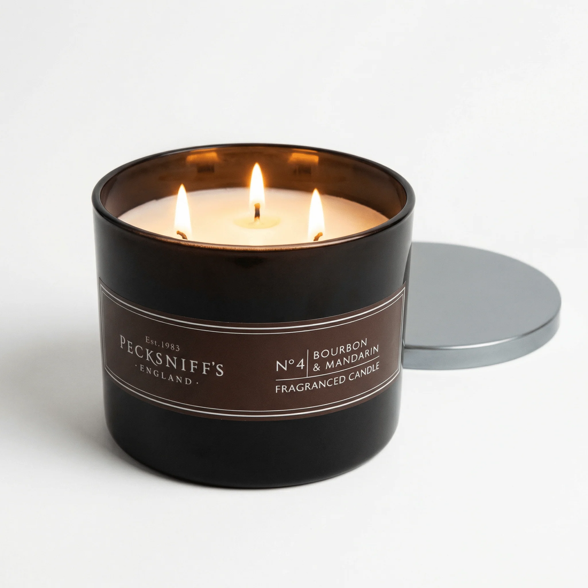 Pecksniff's Bourbon & Mandarin Candle Tall 515g - 3 wick