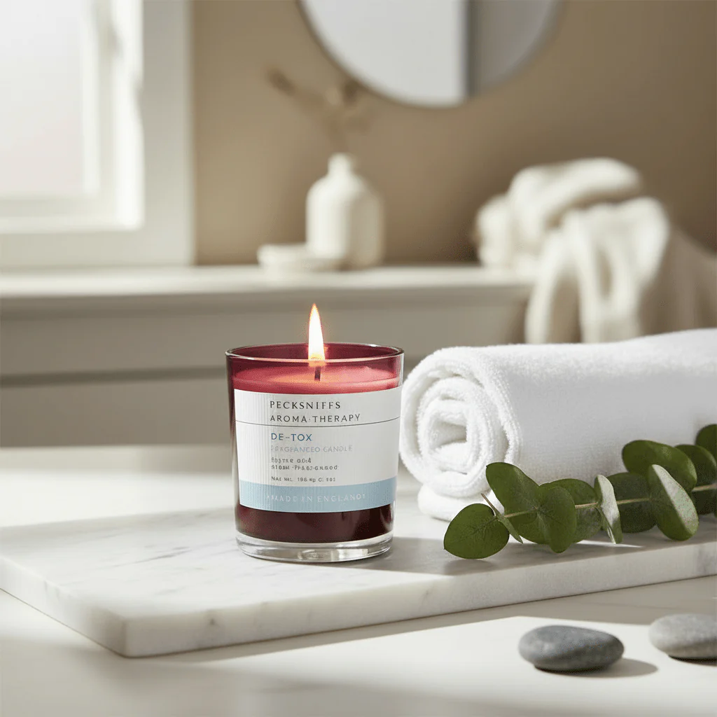 Pecksniffs Soy Wax De-Tox Aromatherapy Candle with Thyme and Elemi 198g - Image 2