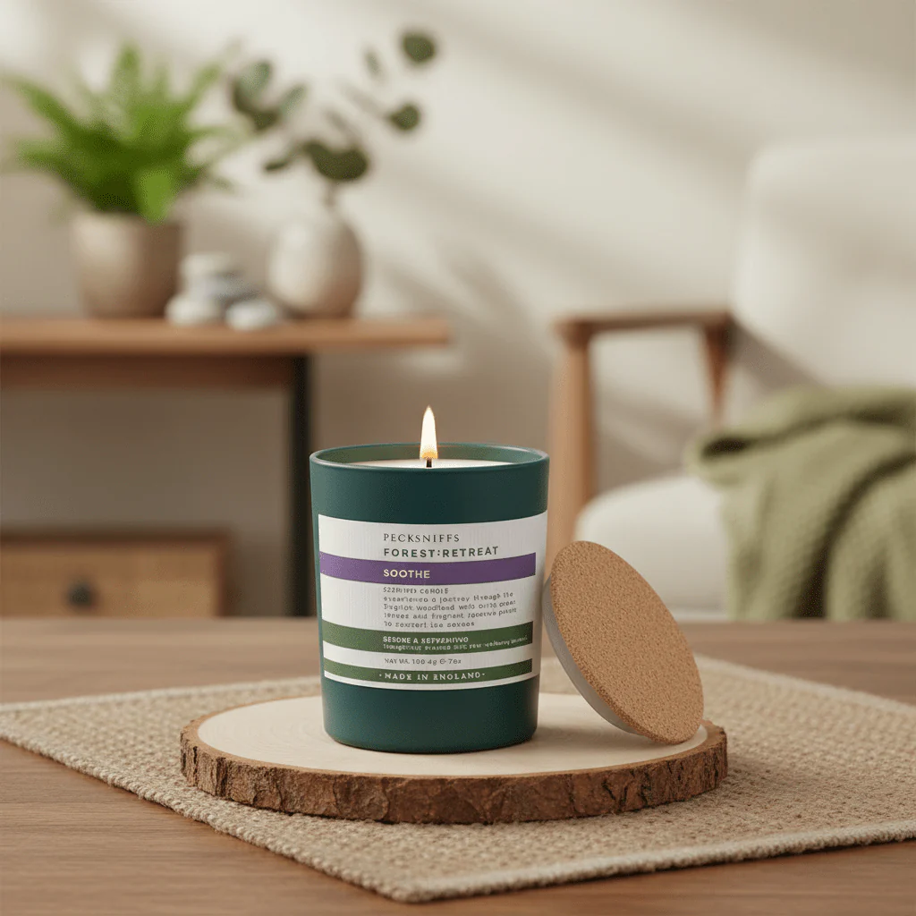 Pecksniffs Forest Retreat Soothe Scented Candle with Jasmine 198g - Image 2