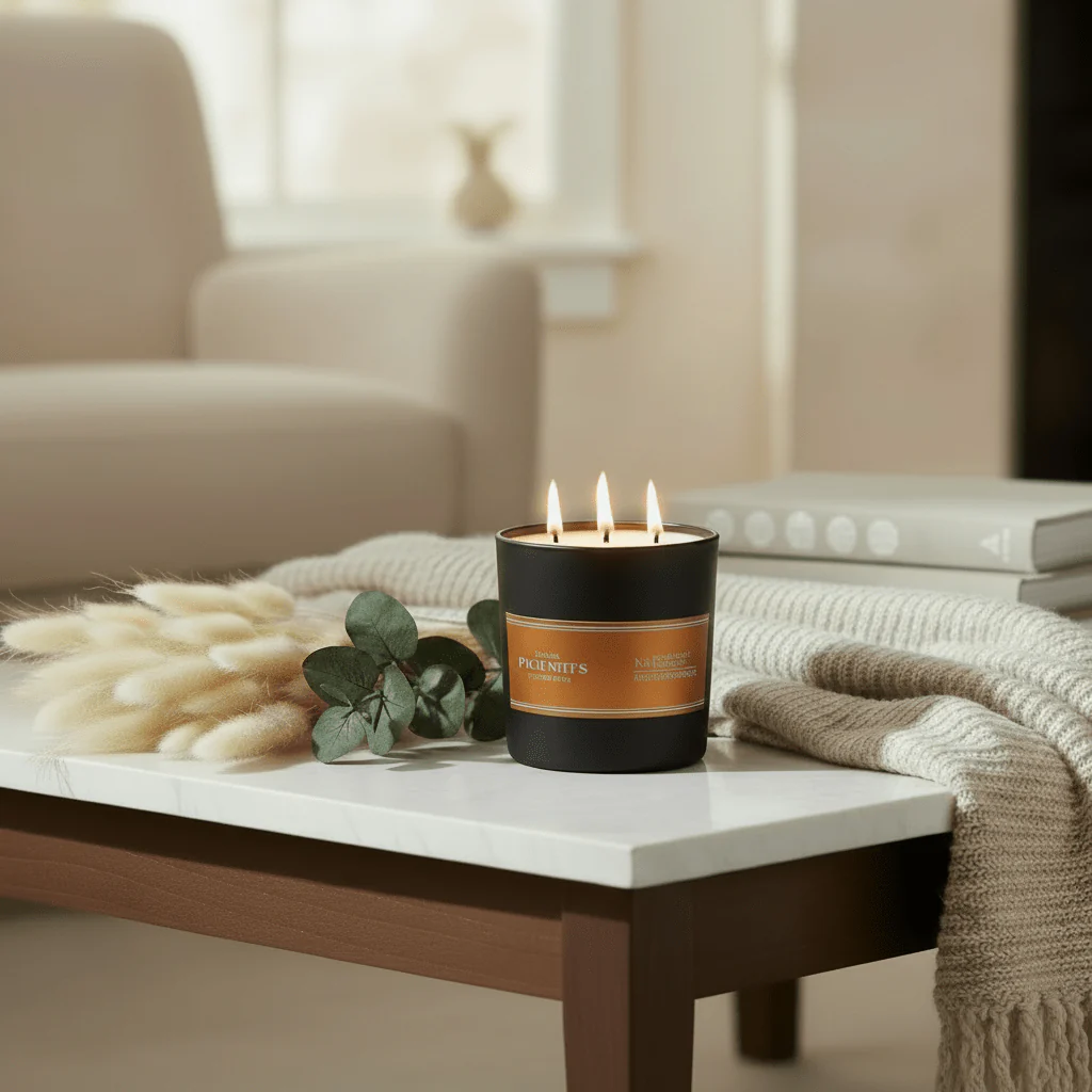 Pecksniff's No. 2 Magnolia & Ginger Fragranced Candle 3wick 550g - Image 2