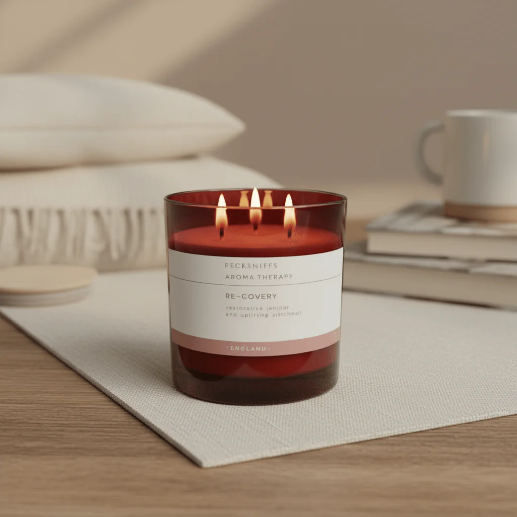 Pecksniffs Recovery Restorative Juniper & Patchouli Aromatherapy Candle 595g (3 Wick) - Image 2