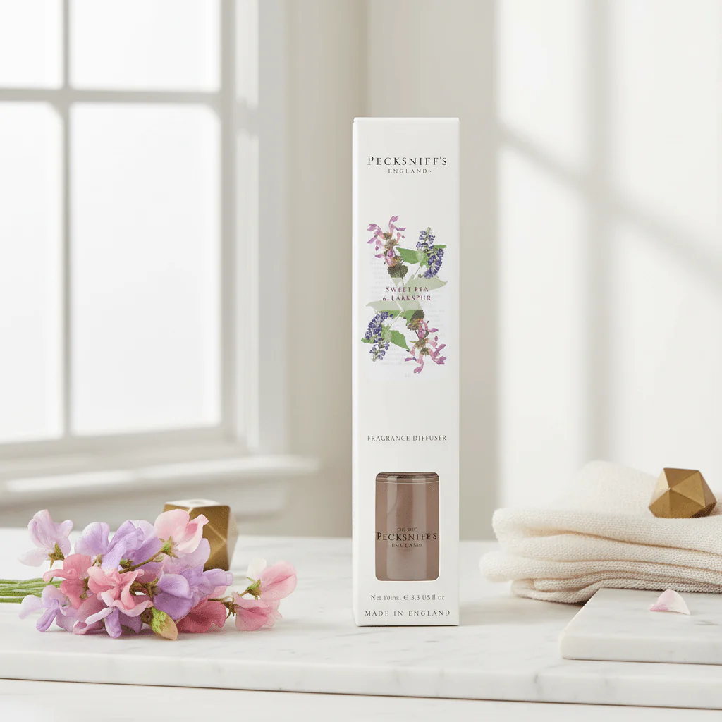 Pecksniff's Sweet Pea & Larkspur Fragrance Diffuser 100ml - Image 2