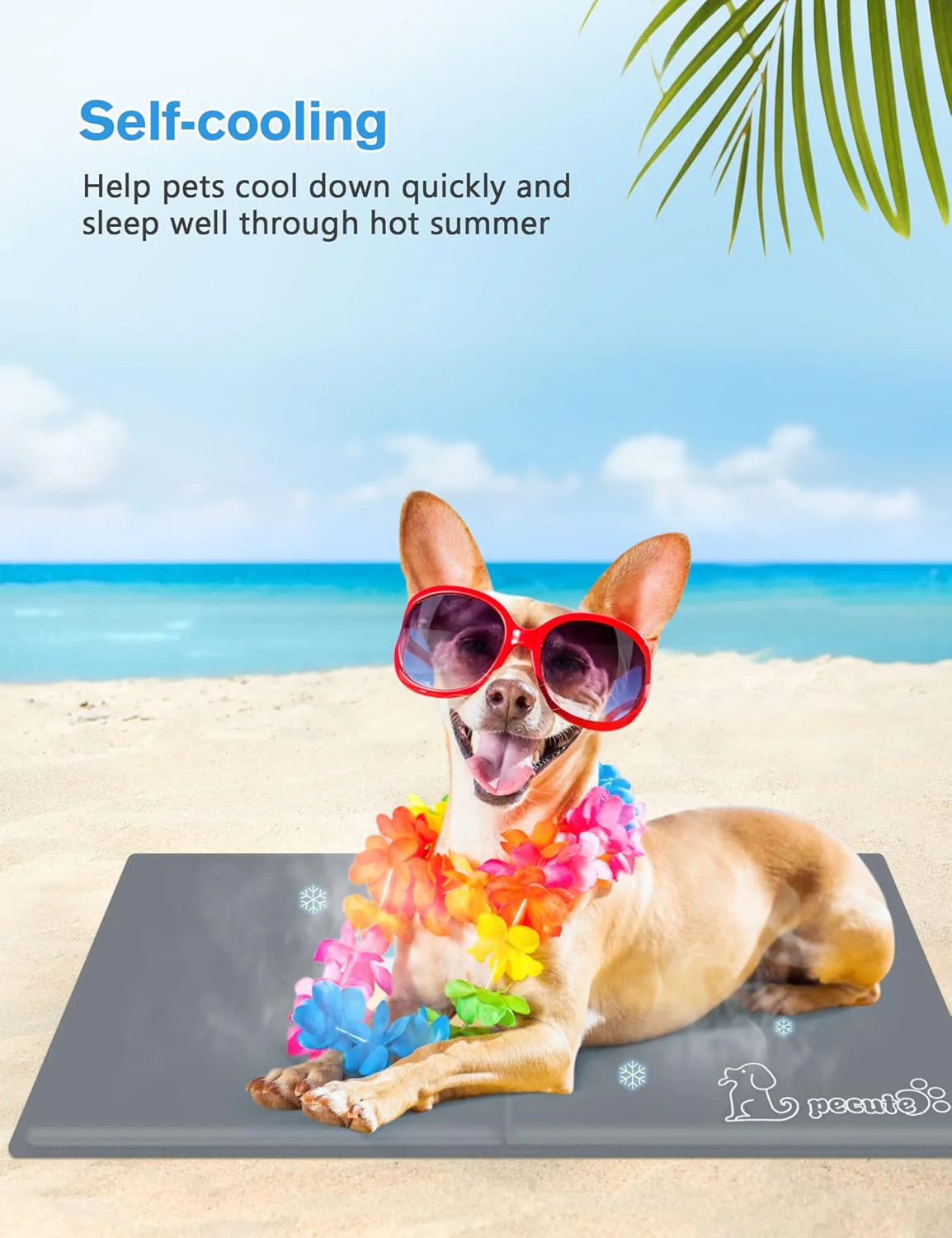 pecute Dog Cooling Mat - Grey (XXL) - Image 6