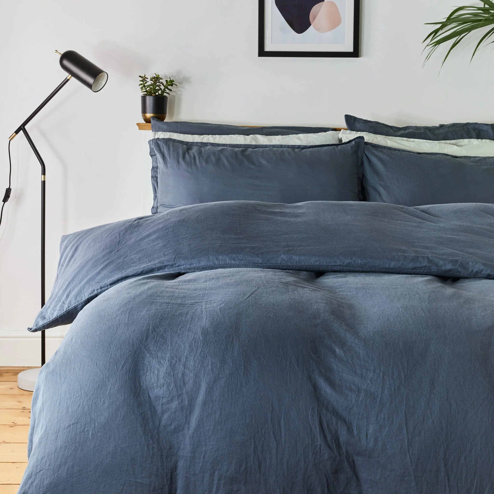 Lunar Oceans Luxe Soft Cotton Bedding Bundle: Pillowcases, Duvet Cover & Fitted Sheet - Various Colours & Sizes - Image 12