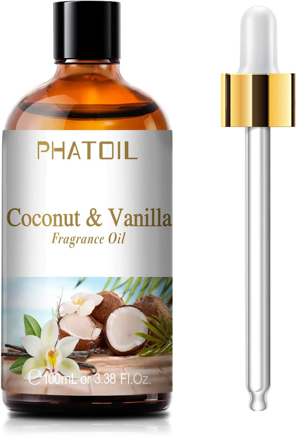 PHATOIL Coconut & Vanilla Fragrance Oil for Aromatherapy & Diffuser - 100ml