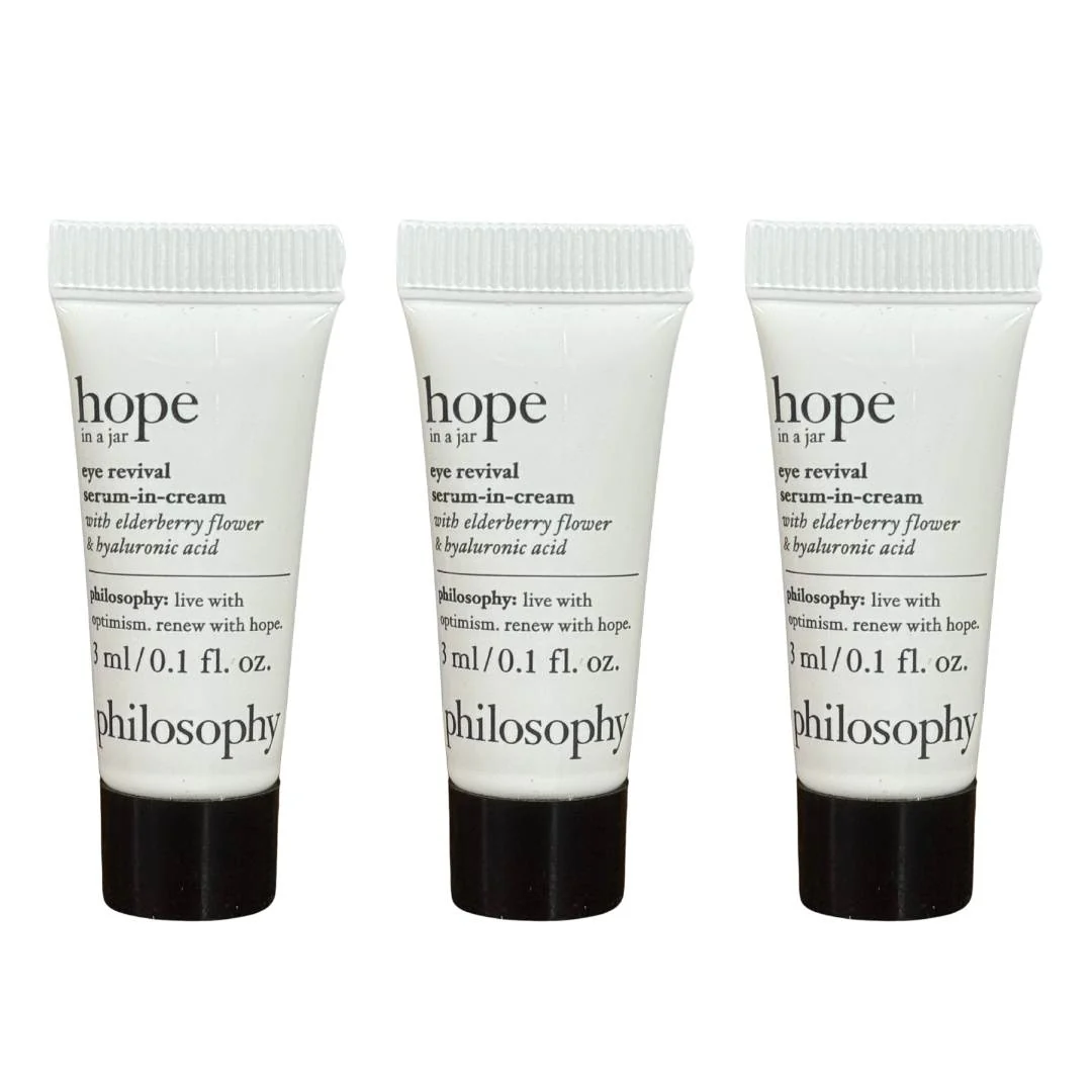 Philosophy hope in a jar eye revival serum-in-cream - 3 X 3ml
