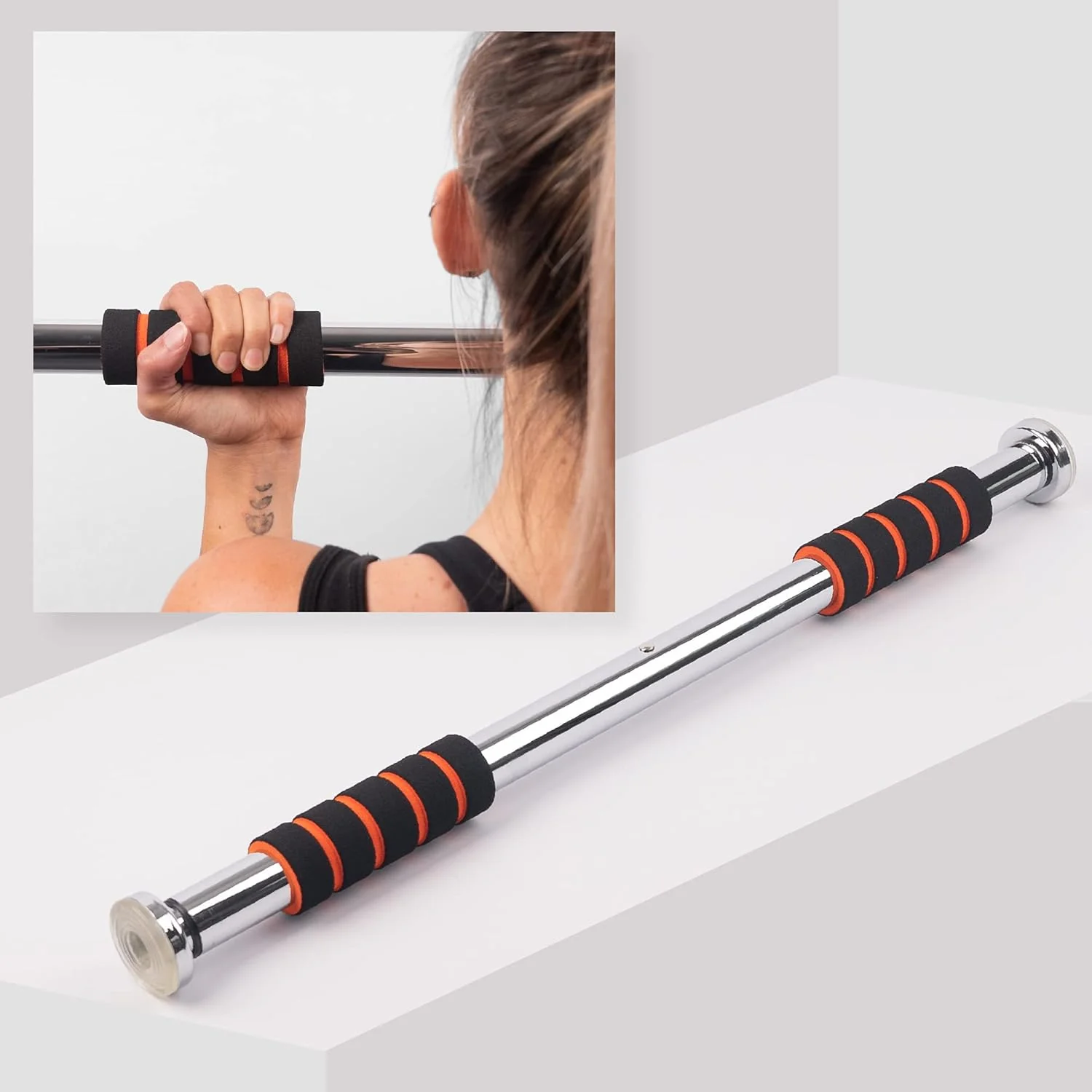 Phoenix Fitness Doorway Pull Up and Chin Up Bar 62-100cm - Image 2
