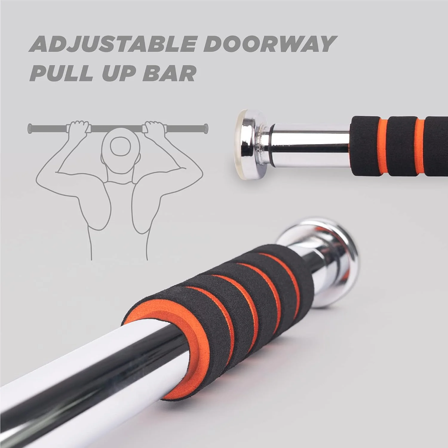 Phoenix Fitness Doorway Pull Up and Chin Up Bar 62-100cm - Image 7