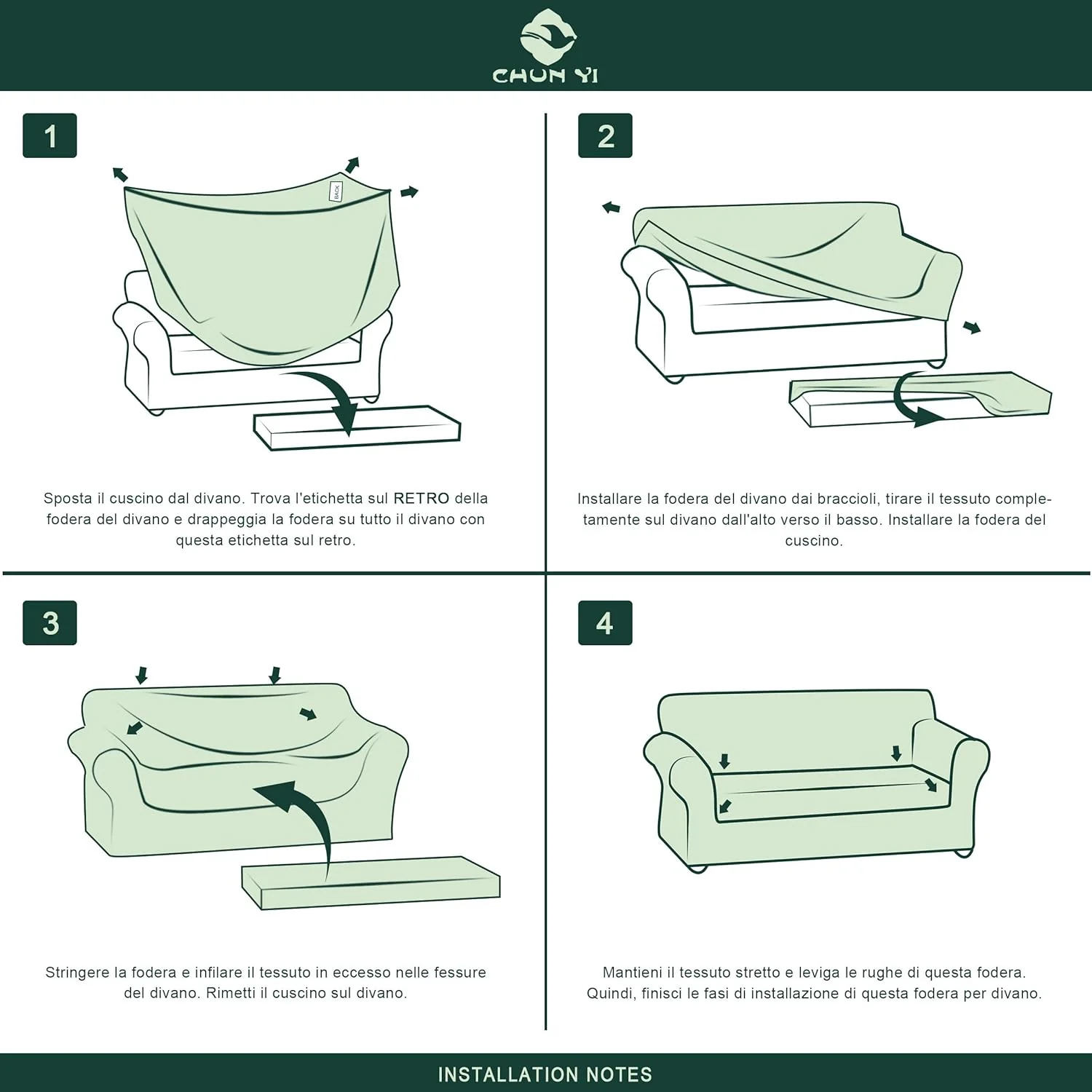 Plain Elastic Sofa Cover Chair - Bright Grey - Image 7