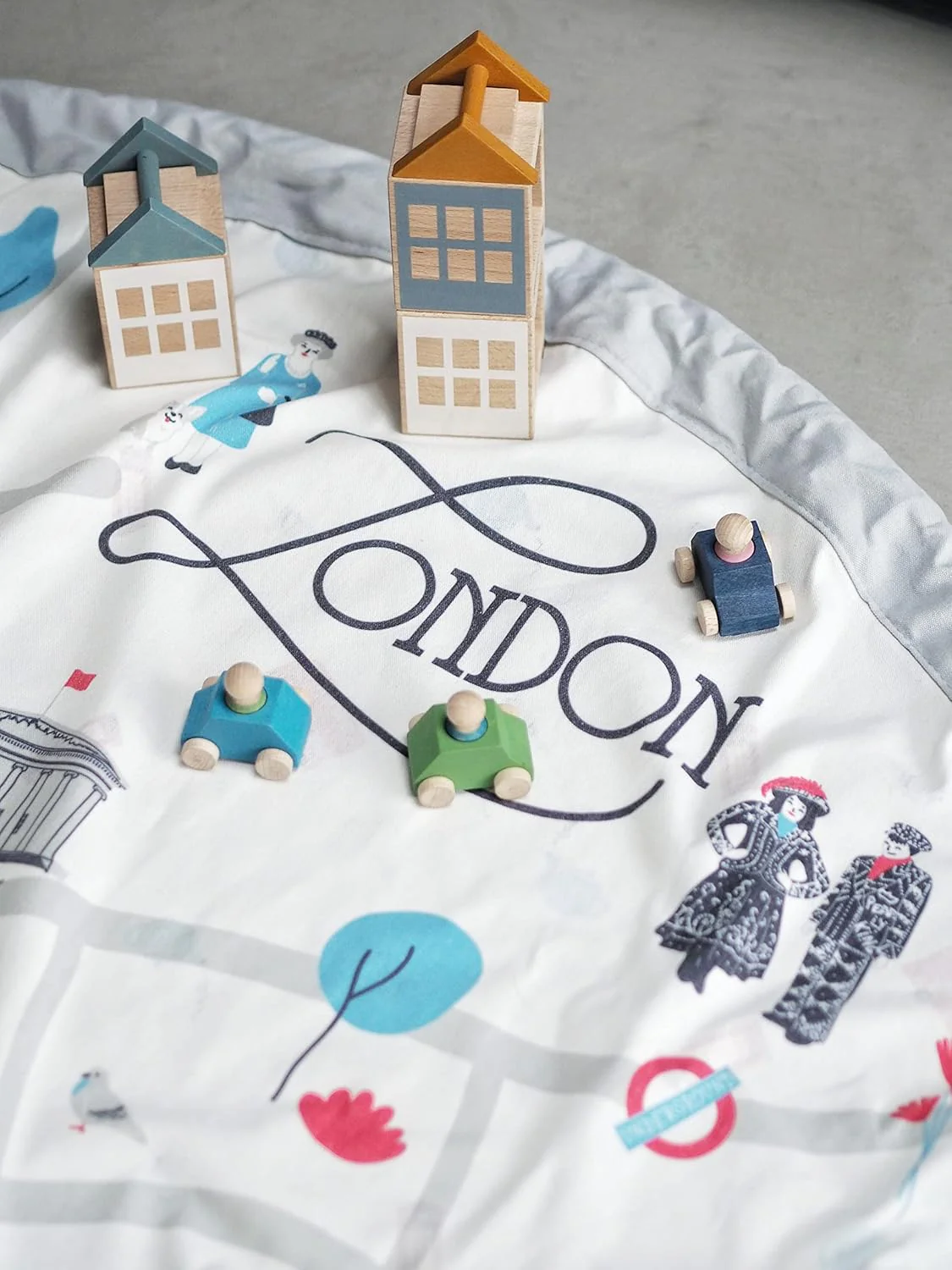 Play & Go 2 in 1 Storage Play Mat Bag - London Map - 140cm - Image 3