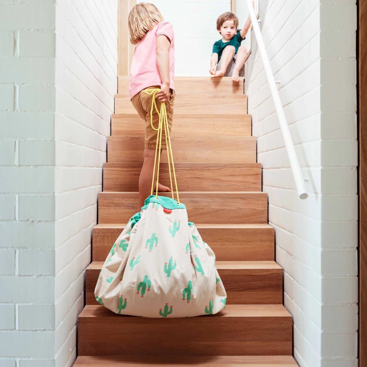Play & Go Drawstring Play Mat Storage Bag - Cactus - Image 7