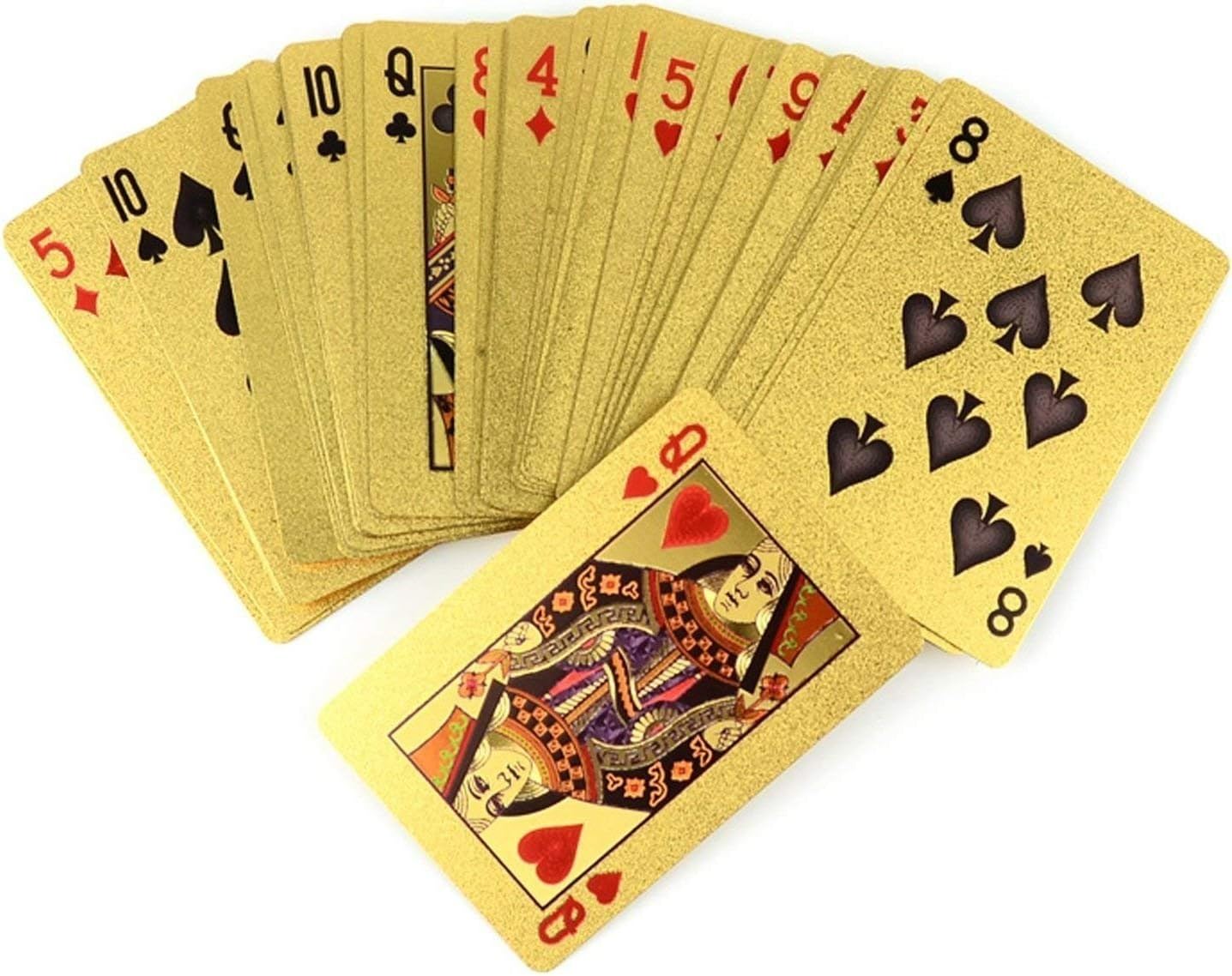 Poker Playing Cards in 999.9 Gold Foil Dollars - 52 Cards + 2 Jokers - Image 2