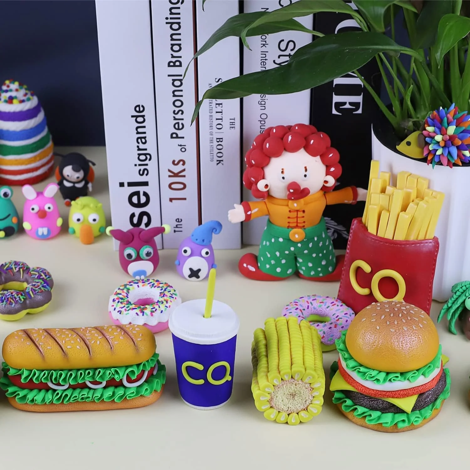 Polymer Clay Set 24 Colours Nontoxic Oven Bake Clay with Plastic Tools and Accessories - Image 2