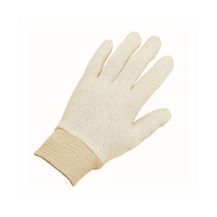 Portwest Knitwrist Work Gloves - Beige (XL) 12 Pairs - Image 2