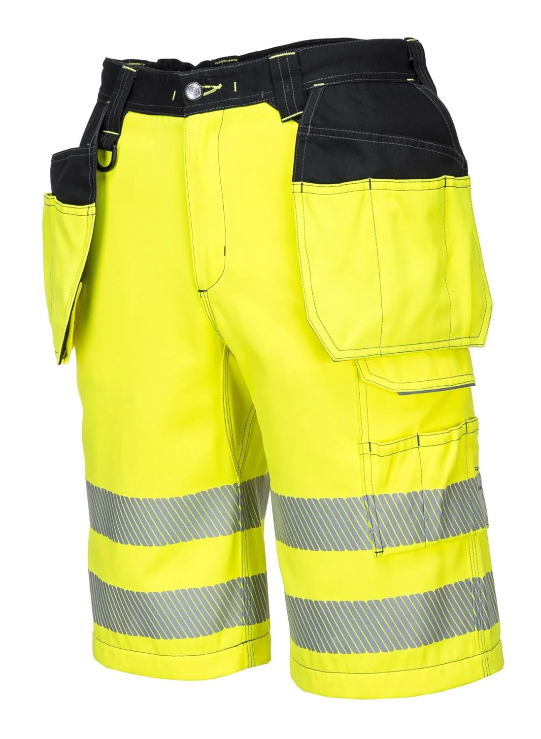 Portwest PW3 Hi-Vis Holster Shorts - 36" (Yellow/Black) - Image 2