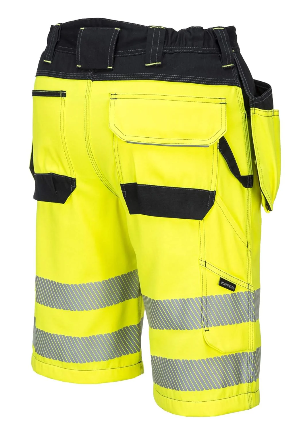 Portwest PW3 Hi-Vis Holster Shorts - 36" (Yellow/Black) - Image 3