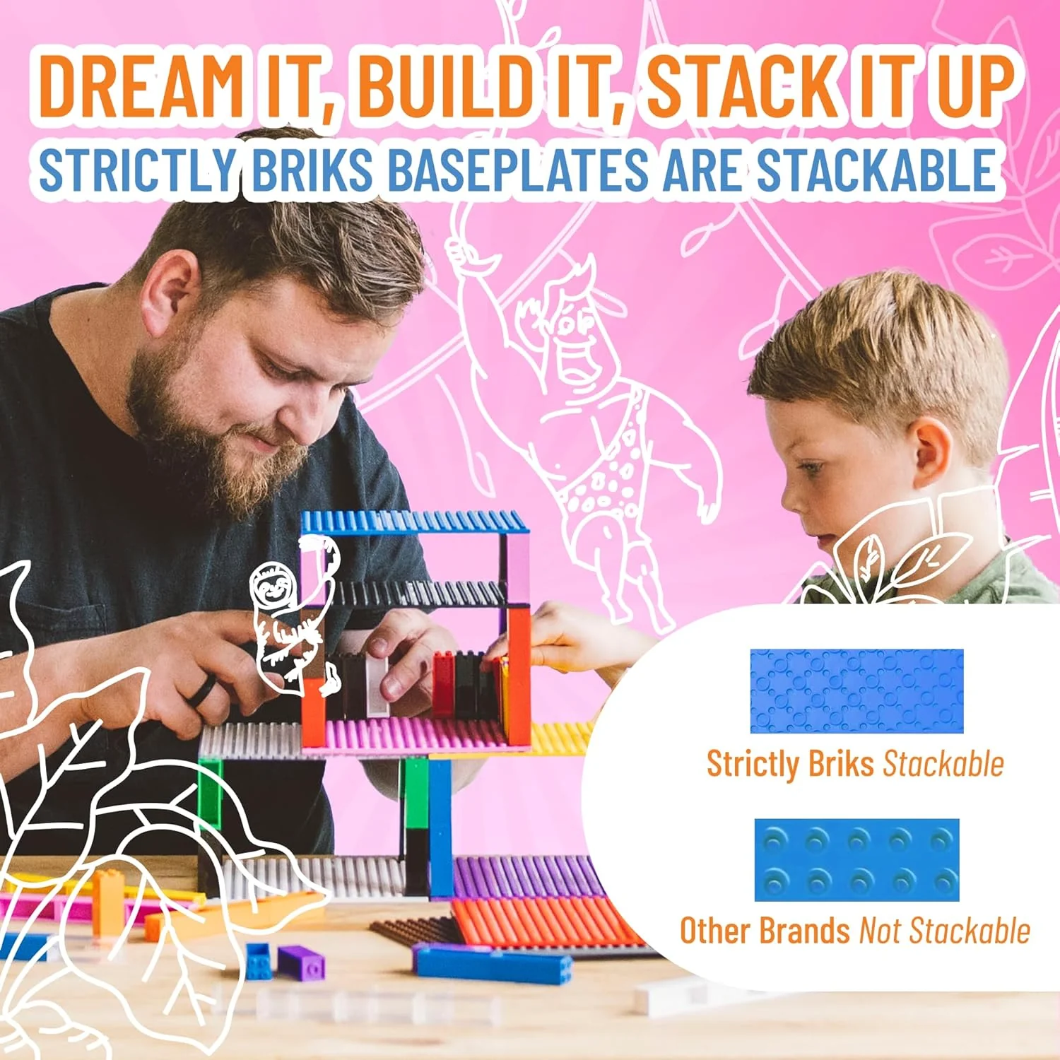 Premium Blue Stackable Base Plate - 16.25"x13.75" - Image 5