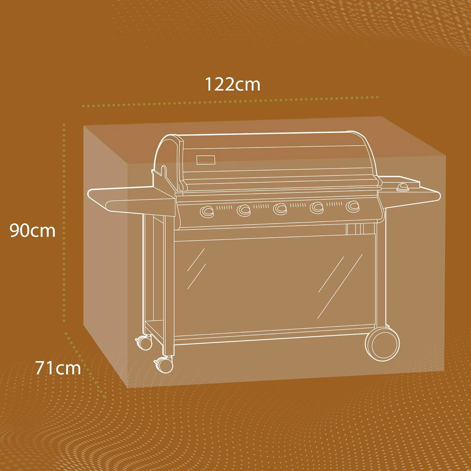 Premium Large BBQ Cover Weather Resistant - 122cm x 71cm (Green) - Image 2