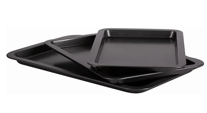 Prep & Cook 3 Piece Oven Tray Set - Grey - Image 2