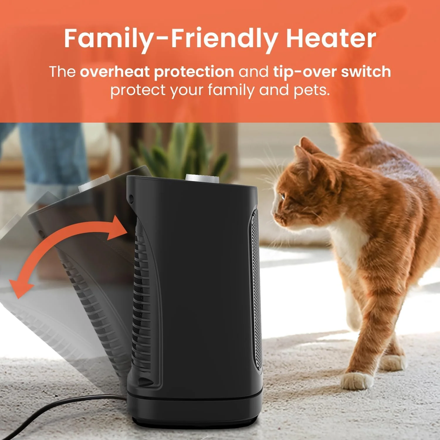 Pro Breeze 1800W Mini Ceramic Fan Heater - Image 4