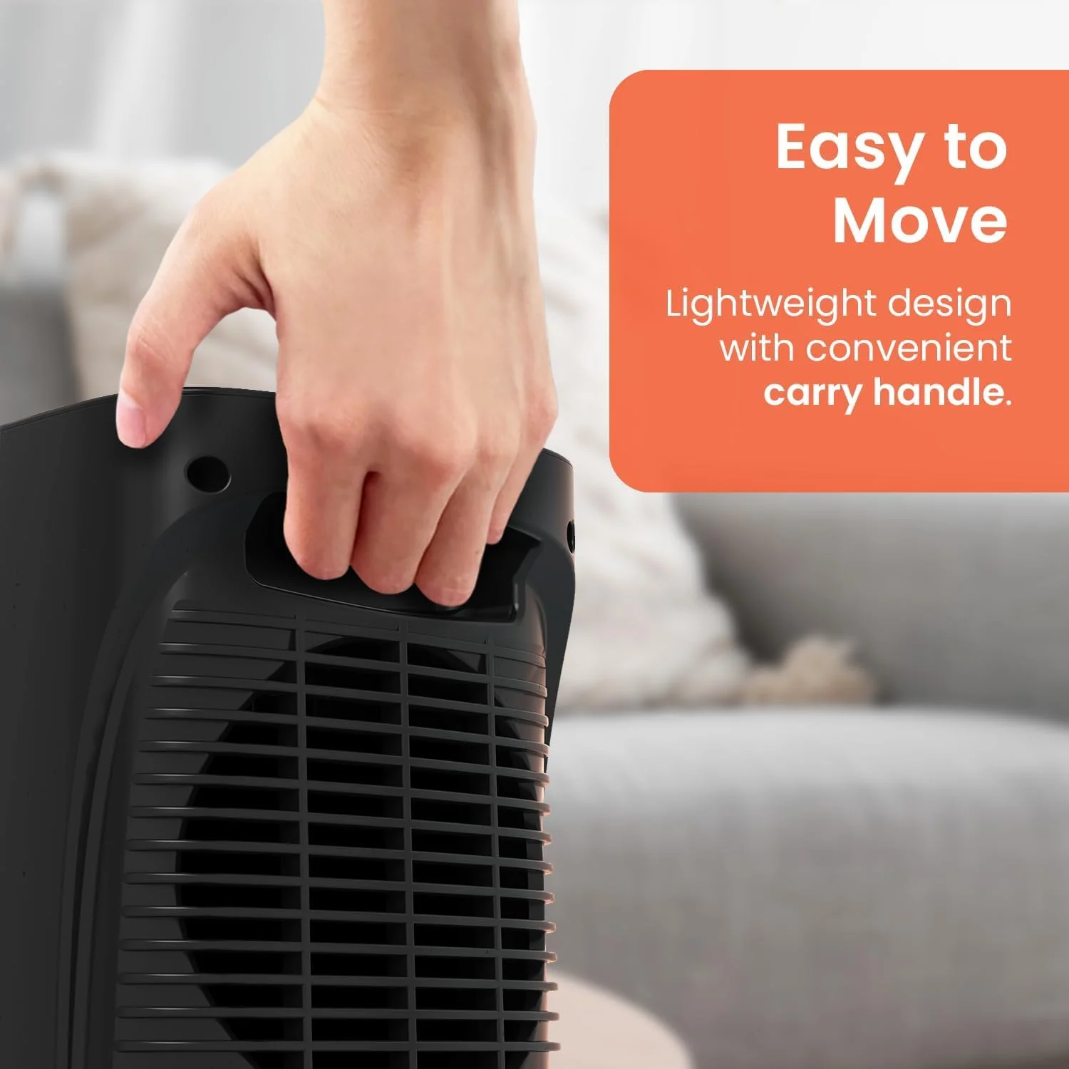 Pro Breeze 1800W Mini Ceramic Fan Heater - Image 5