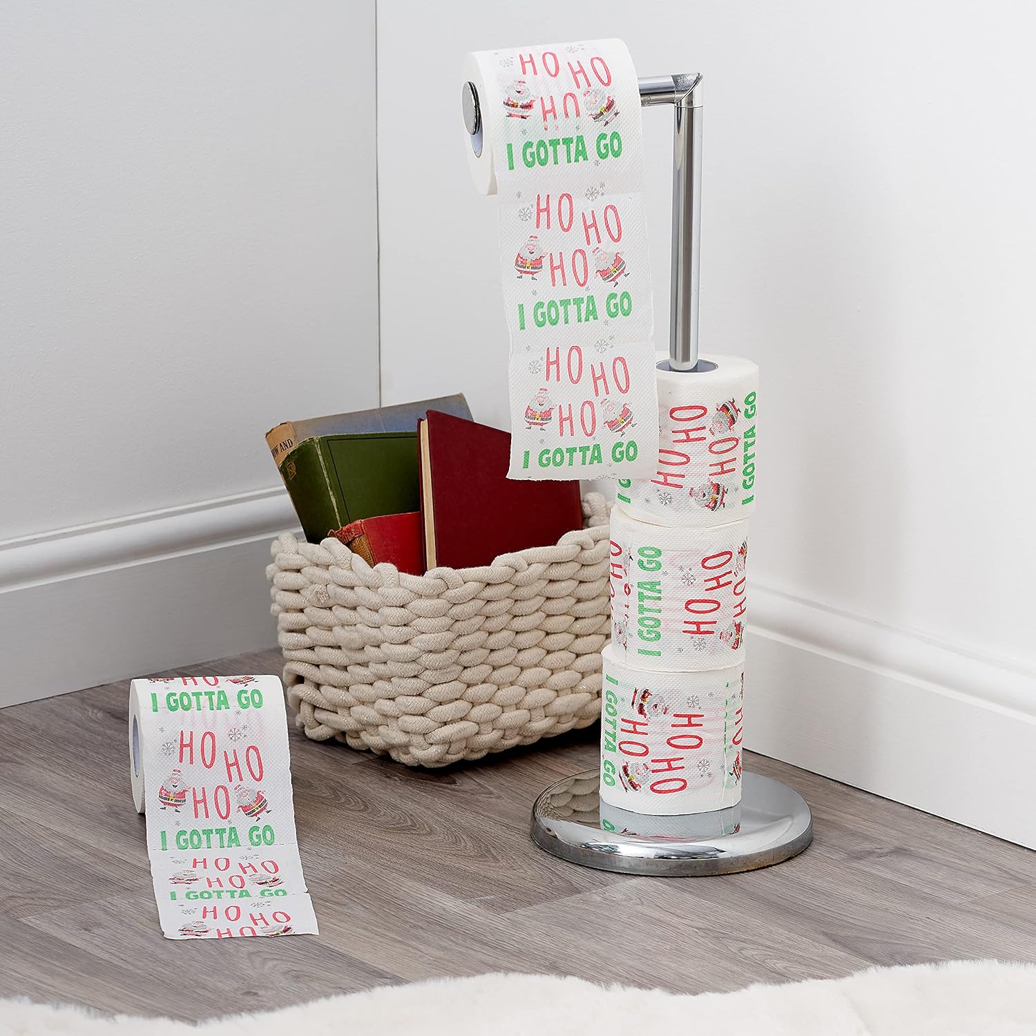 THE TWIDDLERS 5 Christmas Santa Toilet Rolls - 3-Ply Soft - Image 5
