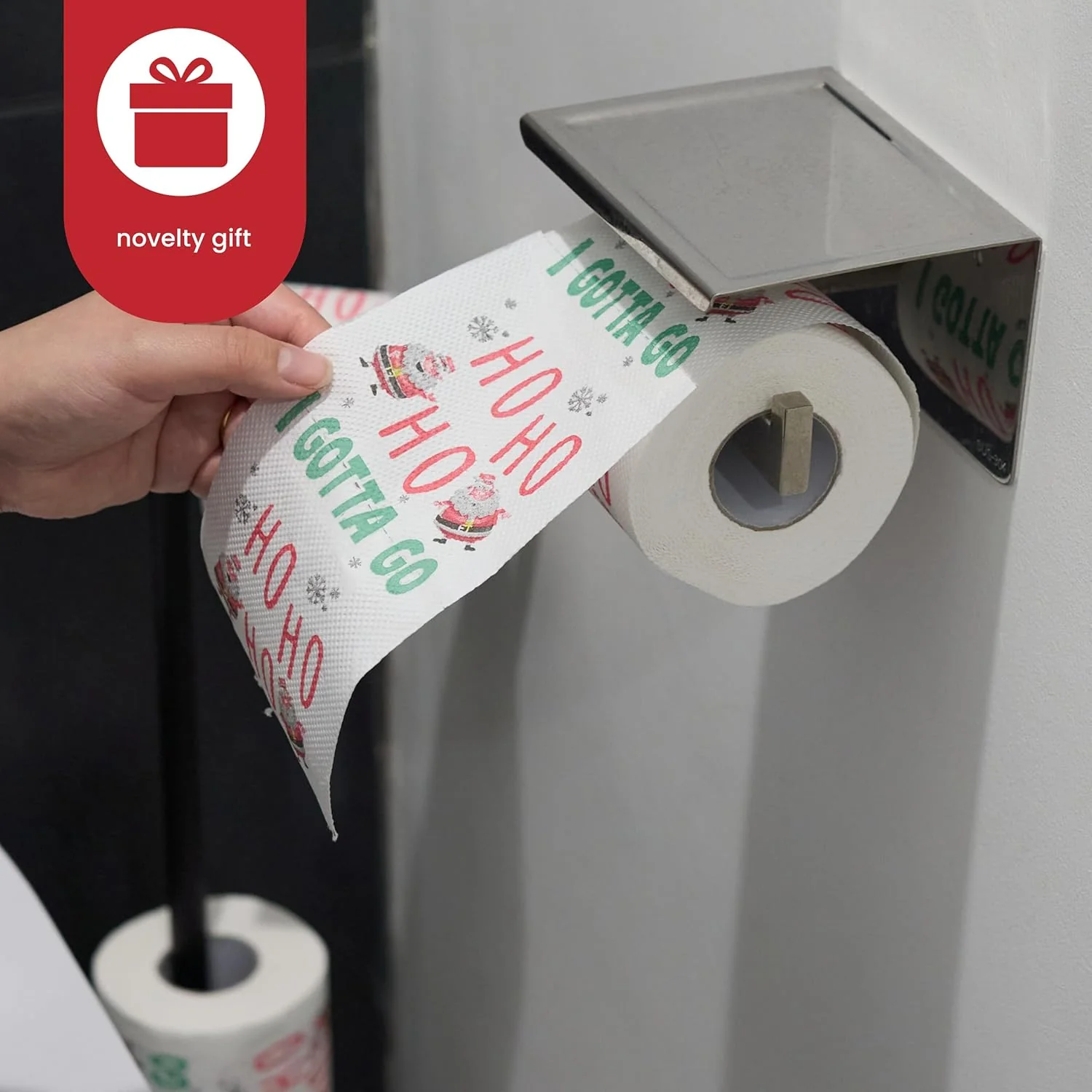 THE TWIDDLERS 5 Christmas Santa Toilet Rolls - 3-Ply Soft - Image 6