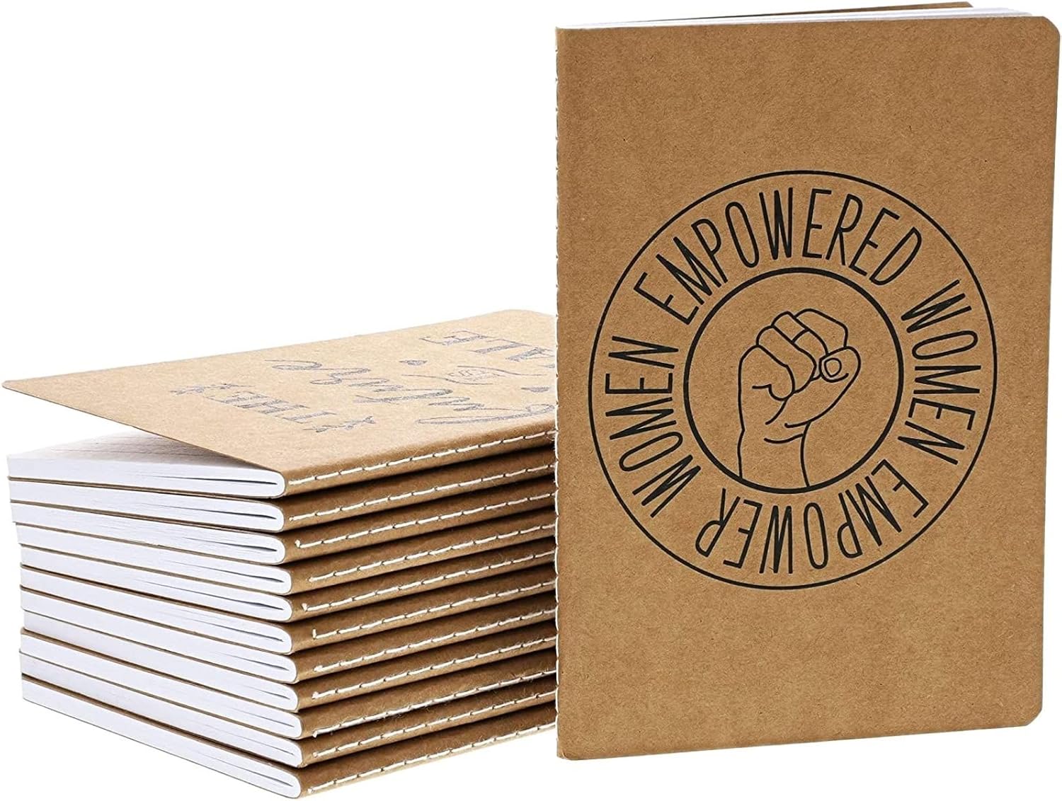 12 Pack Kraft Notebook Expansion - Feminism Designs, 6 Styles - Image 4