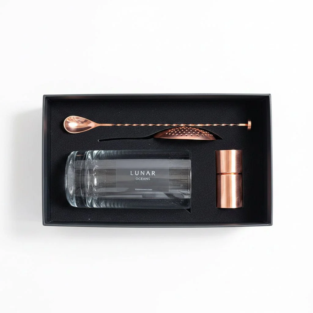 Lunar Oceans Stirred Cocktail Making Set | (Copper)