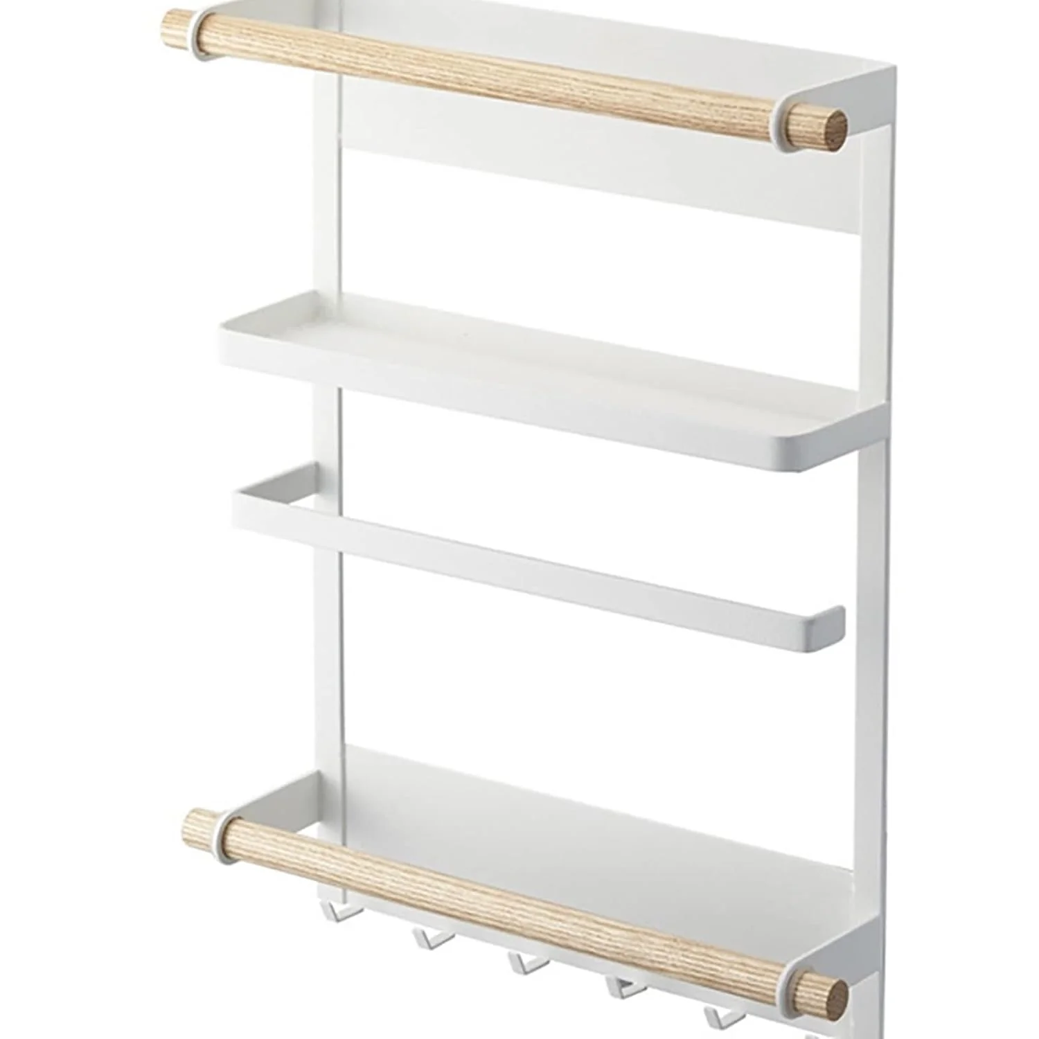 Magnetic Spice Rack with Paper Towel Holder - White - Image 2