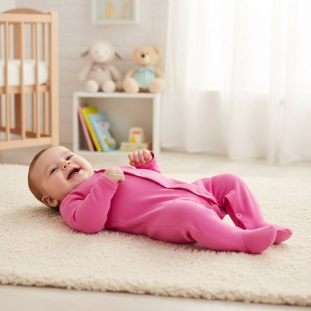 Pink Baby Sleepsuit (Various Sizes) - Image 2
