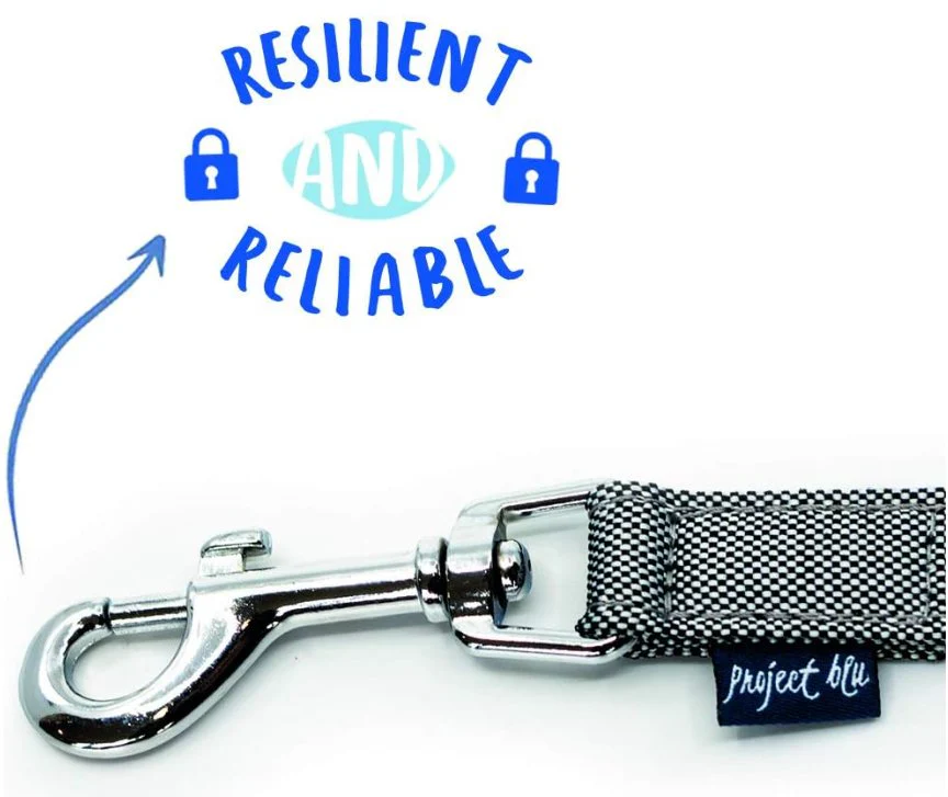 Project Blu Adriatic Grey Fabric Dog Leash - 110cm - Image 2