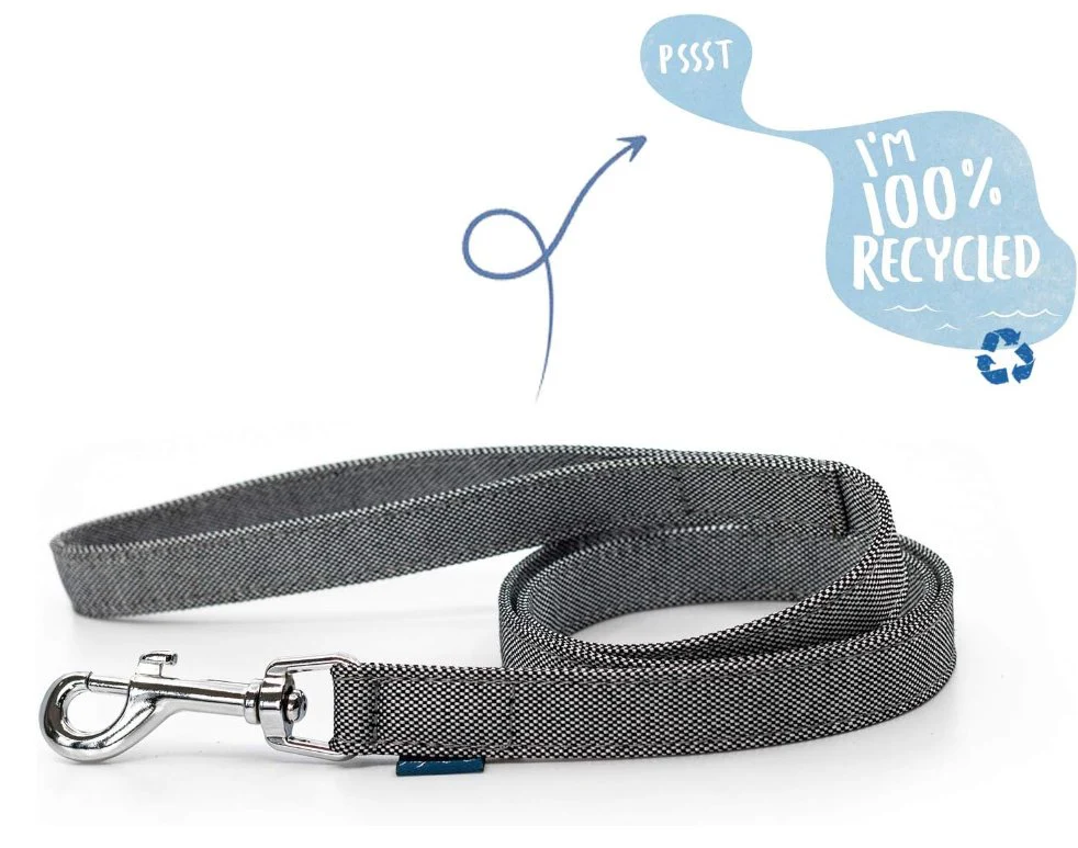 Project Blu Adriatic Grey Fabric Dog Leash - 110cm - Image 3