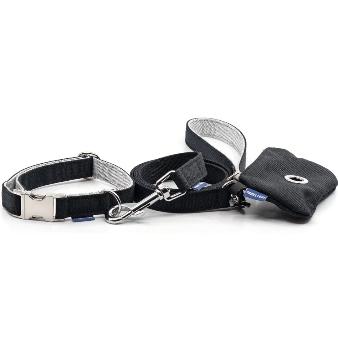 Project Blu Destiny Black Grey Fabric Dog Leash - 110cm - Image 2
