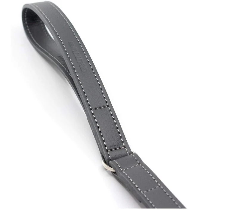 Project Blu Malibu Grey Leather Dog Leash - 110cm - Image 2