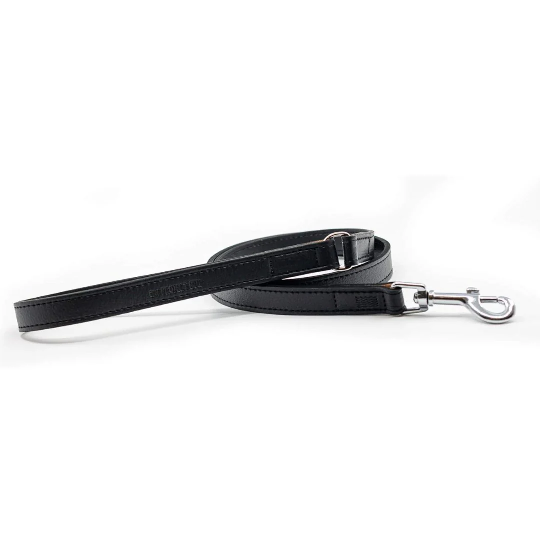 Project Blu Miho Black Leather Dog Leash - 110cm