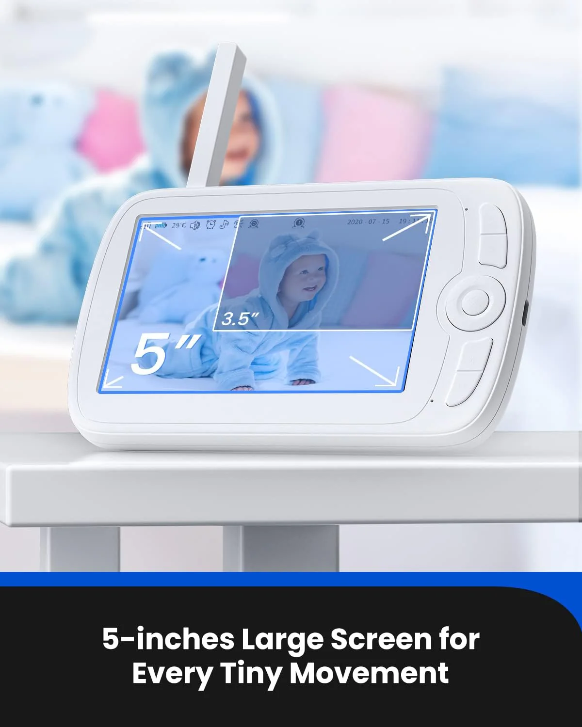 Proscenic BM300 Baby Monitor - 5’HD Video - Image 2