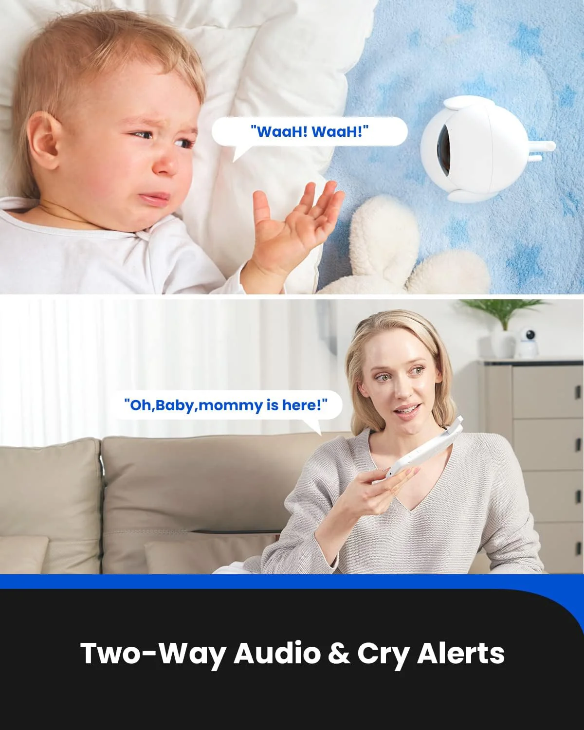 Proscenic BM300 Baby Monitor - 5’HD Video - Image 7