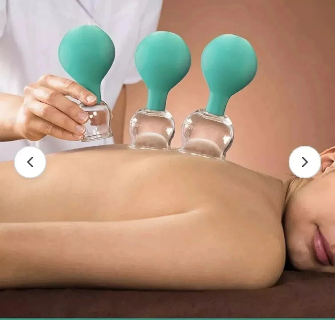 PURAVA Cupping Therapy Set with Suction Balls - Green (Set of 5) - Image 3