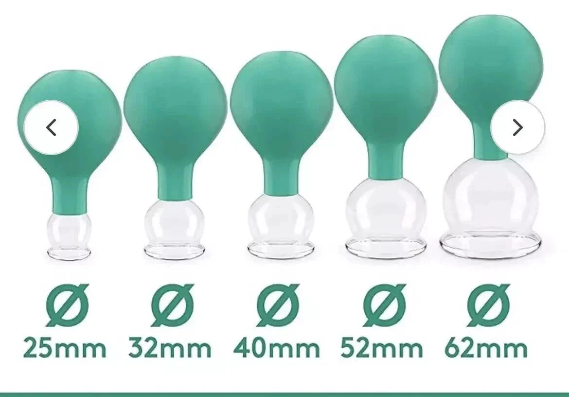 PURAVA Cupping Therapy Set with Suction Balls - Green (Set of 5) - Image 4
