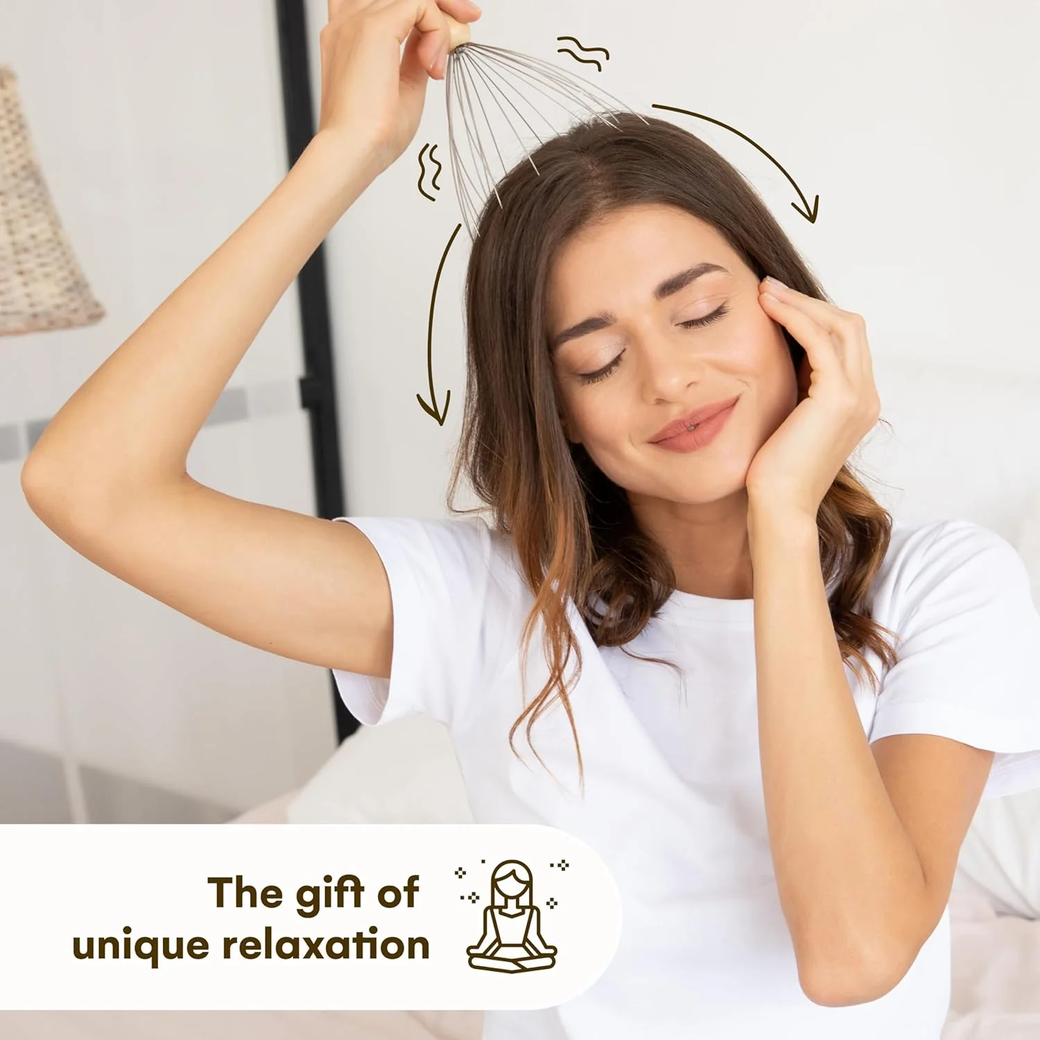PURAVA Spider Head Massage - Gold Handle - Image 3