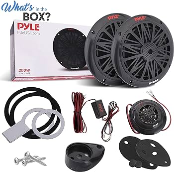 PYLE 200 Watt Marine Boat Speaker System - 6.5" PLMR6KB x 2 - Image 5