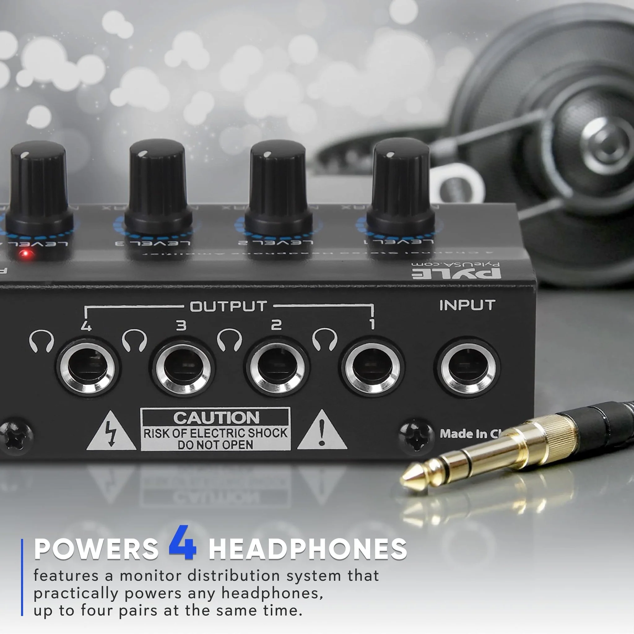 Pyle 4-Channel Portable Stereo Headphone Amplifier PHA40 - Image 3