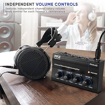 Pyle 4-Channel Portable Stereo Headphone Amplifier PHA40 - Image 5