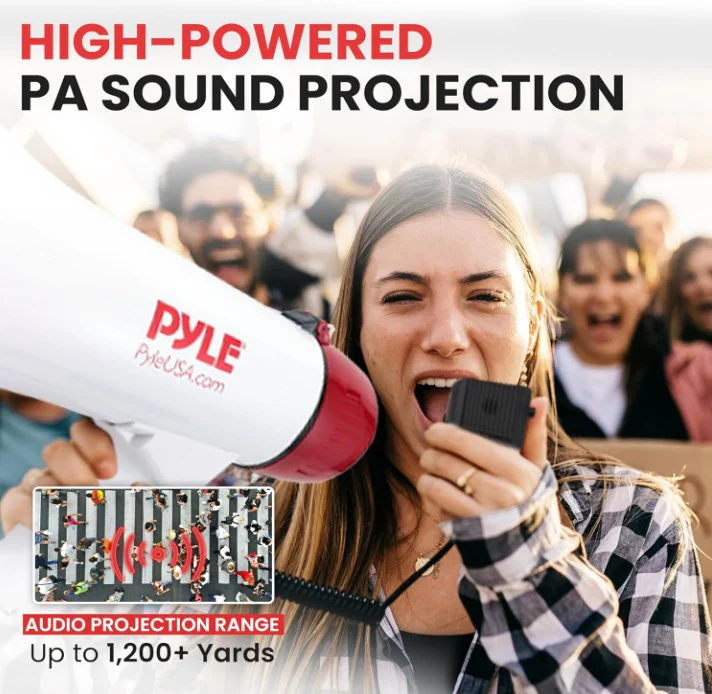 PYLE Bluetooth 40 W Outdoor Megaphone Bullhorn Speaker - PMP42BT - Image 2
