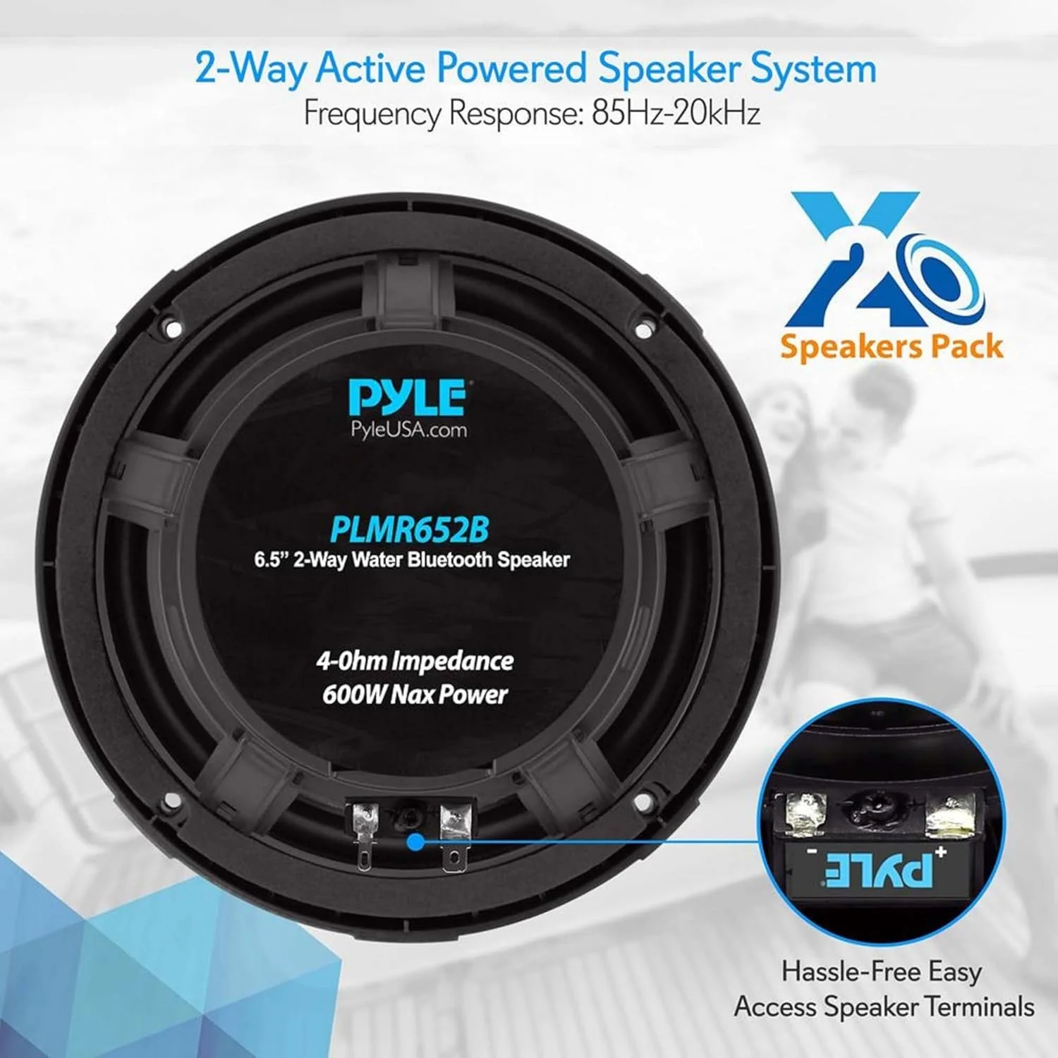PYLE Dual 6.5 inch Waterproof Marine Speakers (Pair) - PLMR652 - Image 2