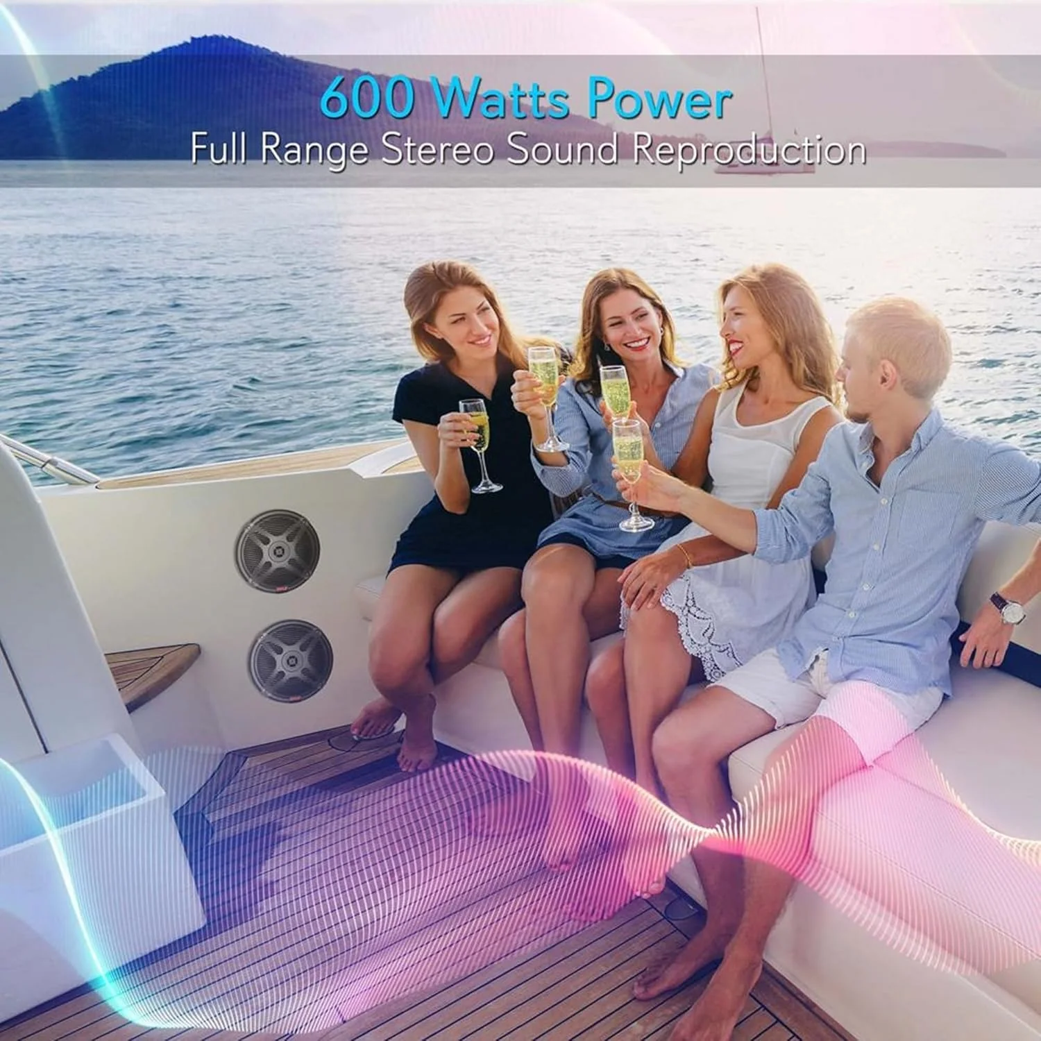 PYLE Dual 6.5 inch Waterproof Marine Speakers (Pair) - PLMR652 - Image 4