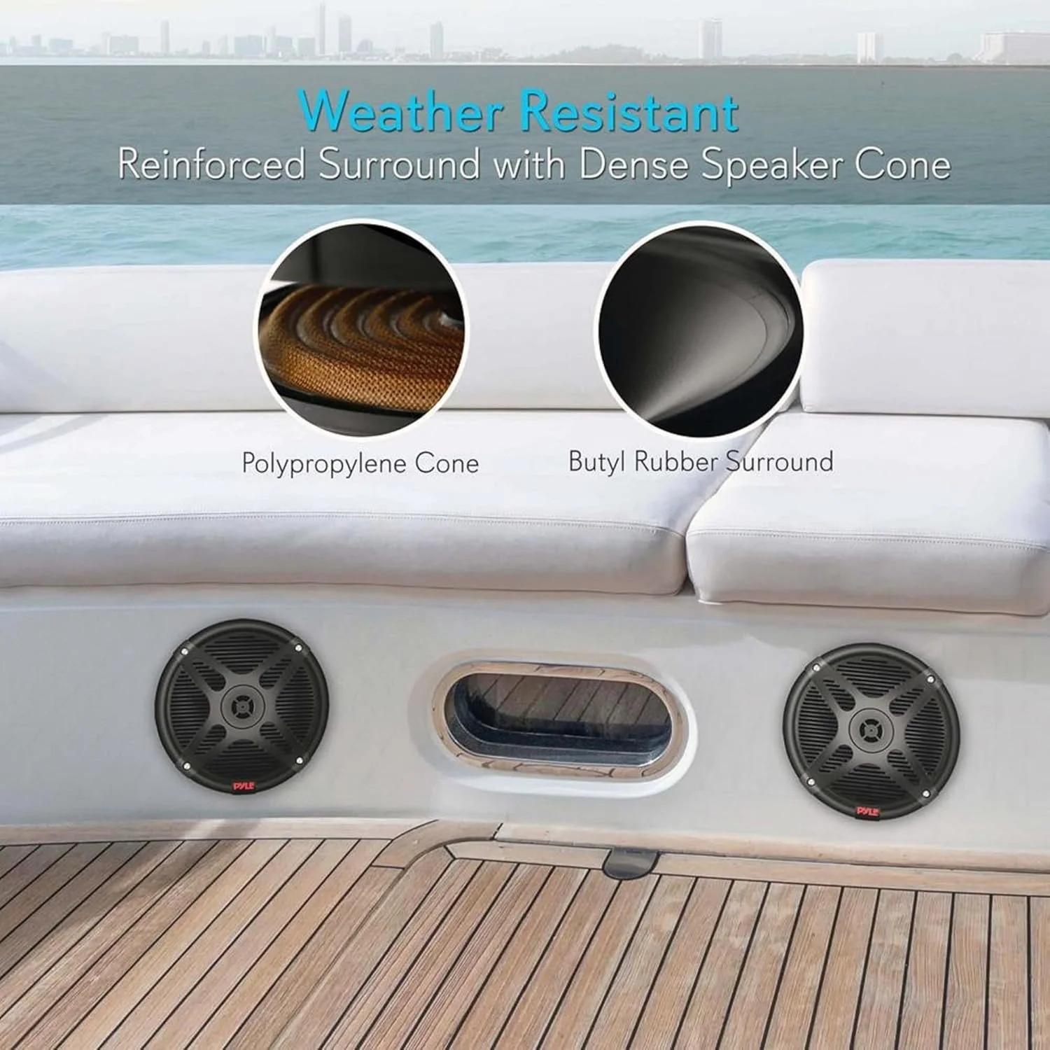 PYLE Dual 6.5 inch Waterproof Marine Speakers (Pair) - PLMR652 - Image 5