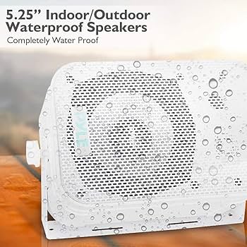 Pyle Dual Waterproof 400W Outdoor Speaker System - 5.25" White PDWR40W x 2 - Image 2