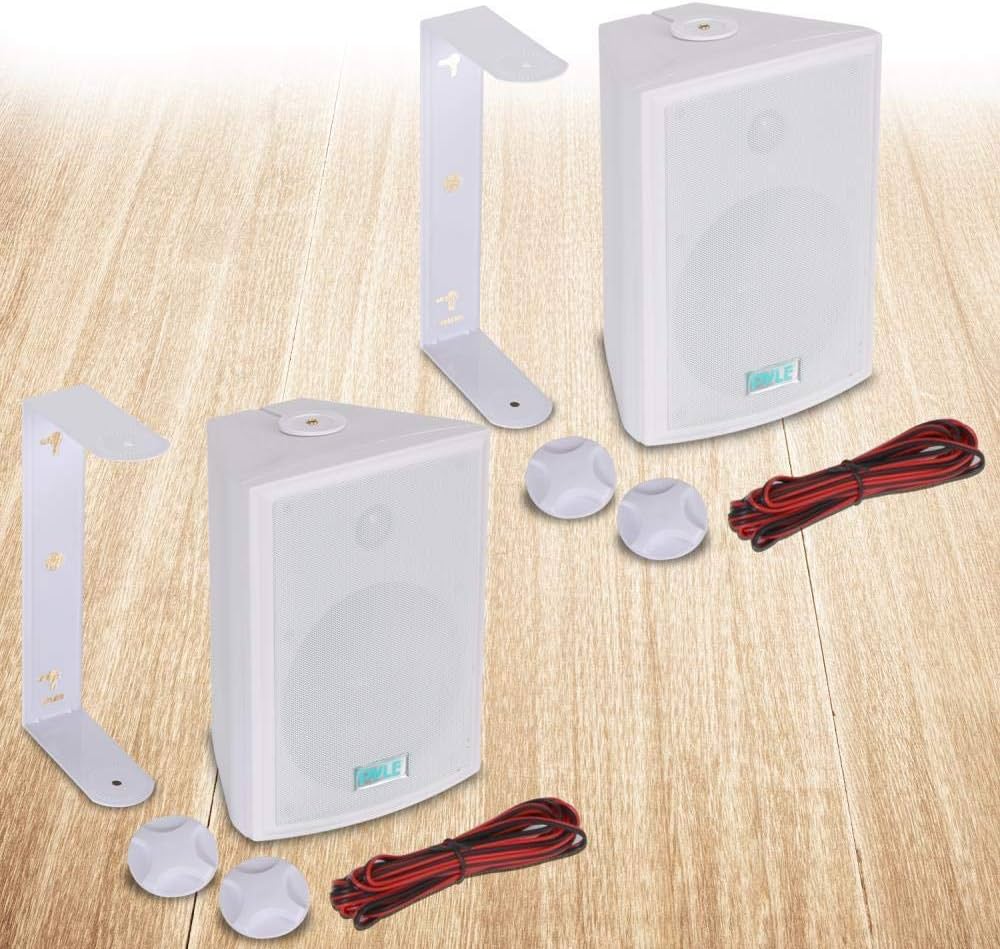 Pyle Dual Waterproof Outdoor Speaker System - 5.25" White x 2 PDWR53 - Image 5